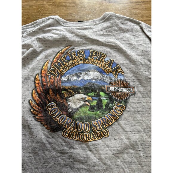 Harley Davidson T Shirt Size Measured Colorado Springs Pikes Peak Eagle USA - Picture 3 of 9